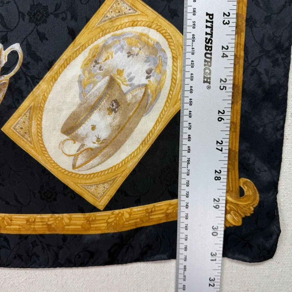 Liz Claiborne 100% Silk Scarf Floral Tea‎ Party Made in Japan 31x31 Old Money